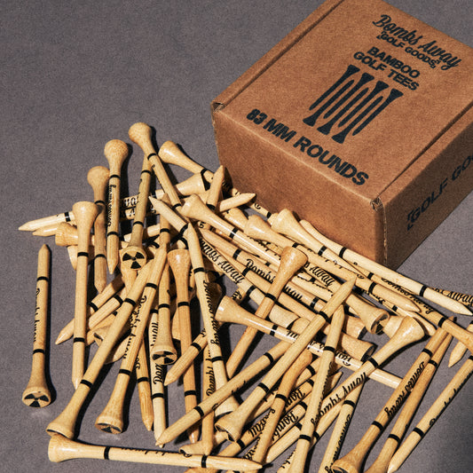 Raw Nuclear Bamboo Golf Tees 54mm, 70mm, 83mm